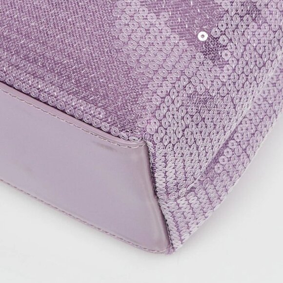 Prada Purple Sequin Mesh and Leather Small Tote Bag - Picture 4 of 11